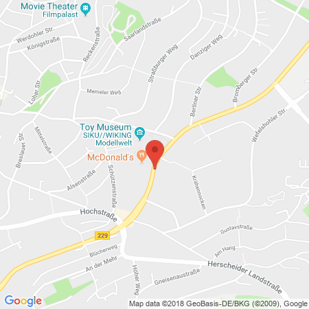 Standort der Tankstelle: JET Tankstelle in 58511, LUEDENSCHEID