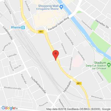 Position der Autogas-Tankstelle: Bft Tankstelle in 48431, Rheine