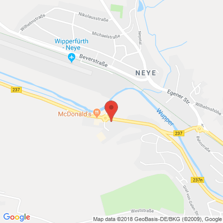 Position der Autogas-Tankstelle: Shell Tankstelle in 51688, Wipperfuerth