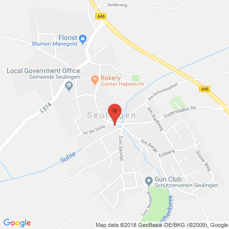 Position der Autogas-Tankstelle: Raiffeisen Warenhandel Gmbh in 37136, Seulingen