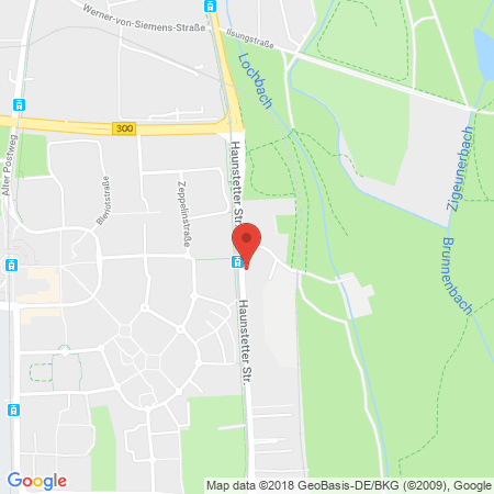 Position der Autogas-Tankstelle: Aral Tankstelle in 86161, Augsburg