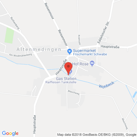 Position der Autogas-Tankstelle: Vereinigte Saatzuchten Ebstorf - Rosche Eg in 29575, Altenmedingen