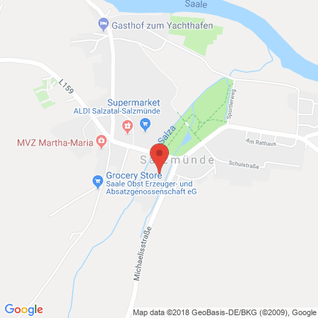 Position der Autogas-Tankstelle: Sprint Tankstelle in 06198, Salzmuende