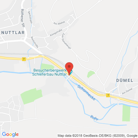 Position der Autogas-Tankstelle: Friederichs Tankservice GmbH in 59909, Bestwig-Nuttlar