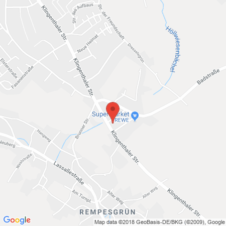 Kartenansicht Tank und Waschcenter Auerbach