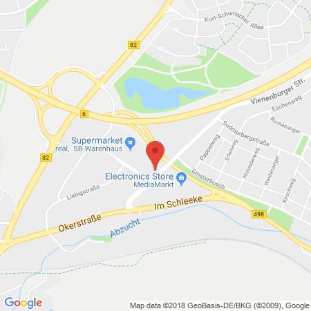 Kartenansicht Supermarkt-Tankstelle am real,- Markt