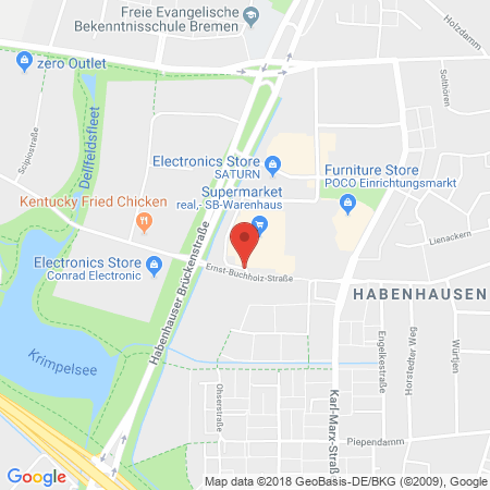 Karte Supermarkt-Tankstelle am real,- Markt