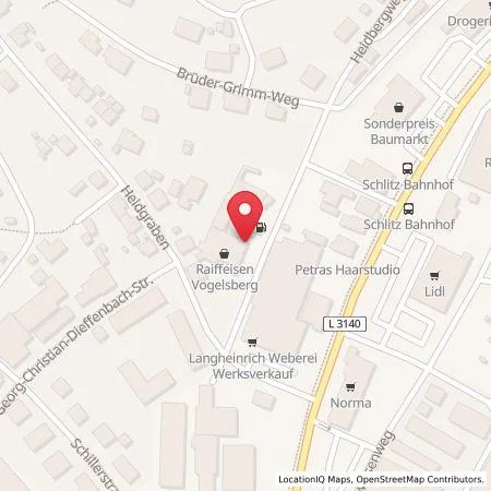 Karte Raiffeisen Vogelsberg GmbH