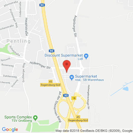 Kartenansicht Supermarkt-Tankstelle am real,- Markt