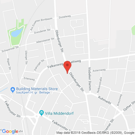 Kartenansicht BFT Tankstelle Vornmoor GmbH