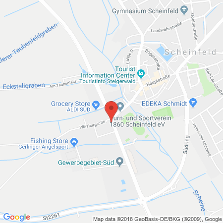 Kartenansicht Autohaus Lindacher, AVIA-Service-Station