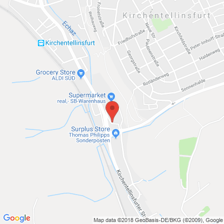 Kartenansicht Supermarkt-Tankstelle am real,- Markt