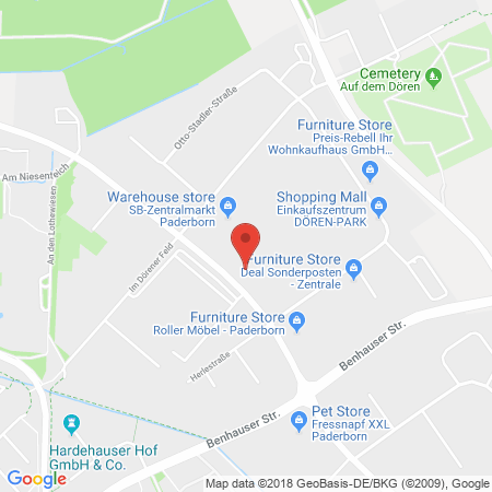 Kartenansicht Tankstelle SB-Zentralmarkt