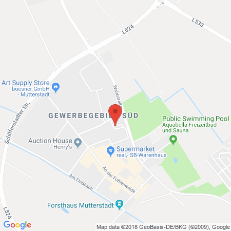 Kartenansicht Supermarkt-Tankstelle am real,- Markt