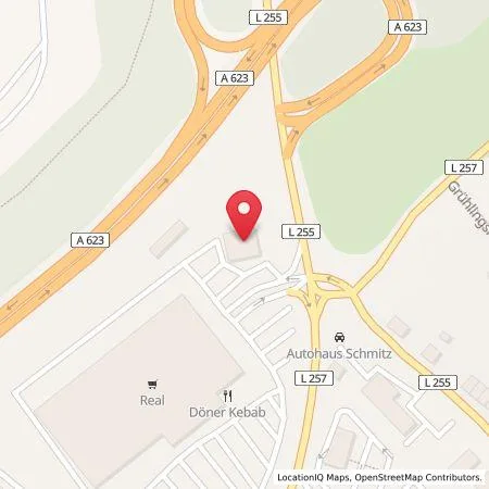 Karte Supermarkt-Tankstelle