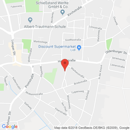 Kartenansicht EC Tankstelle Rolfes