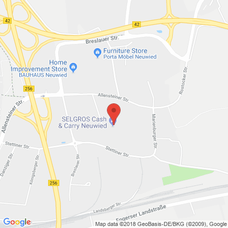 Kartenansicht Tankbistro Selgros