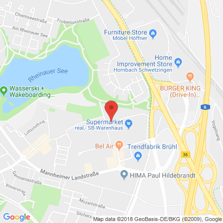 Kartenansicht Supermarkt-Tankstelle am real,- Markt