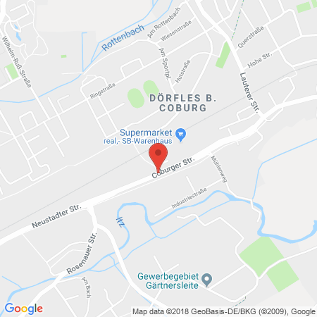 Kartenansicht Supermarkt-Tankstelle am real,- Markt