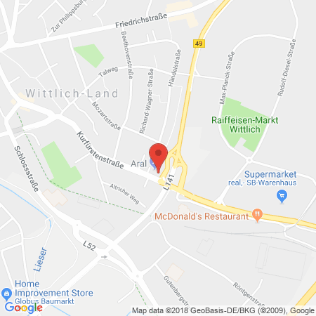 Kartenansicht ARAL
