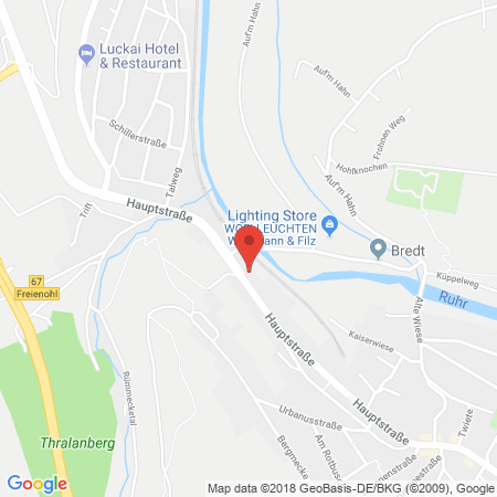 Kartenansicht Tankstelle Grüne