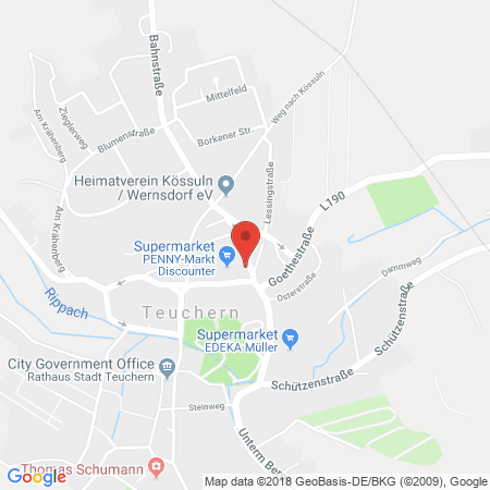 Kartenansicht Tankstelle Teuchern