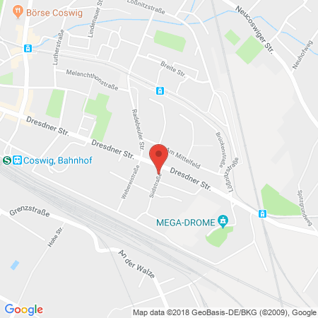 Kartenansicht Sachsengarage Coswig