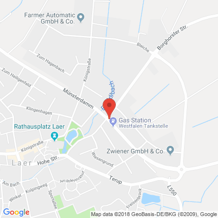 Kartenansicht Westfalen-Tankstelle Erich Heerdt