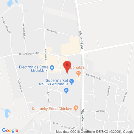 Kartenansicht Supermarkt-Tankstelle am real,- Markt