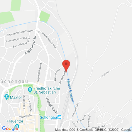 Kartenansicht V-Markt Schongau