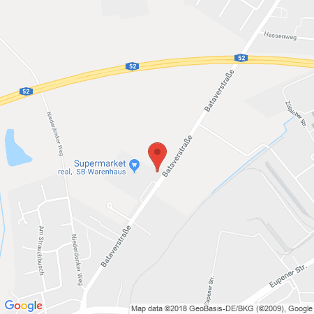 Kartenansicht Supermarkt-Tankstelle am real,- Markt