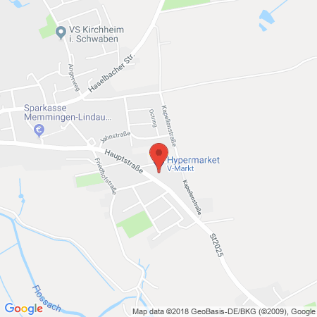 Kartenansicht V-Markt Kirchheim