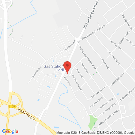Kartenansicht Shell