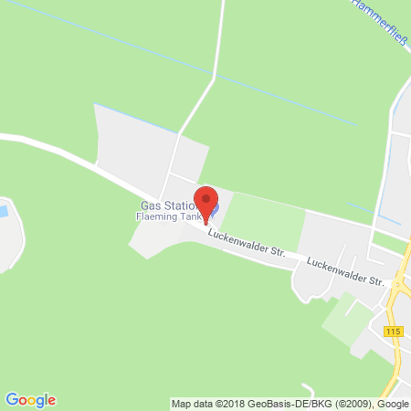 Kartenansicht Flaeming Tank