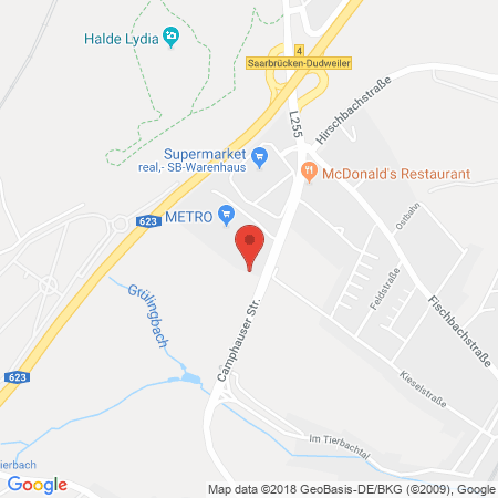 Kartenansicht Supermarkt-Tankstelle