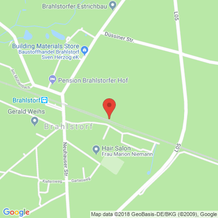 Kartenansicht Tankstelle Brahlstorf