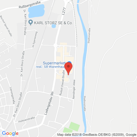 Kartenansicht Supermarkt-Tankstelle am real,- Markt