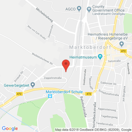 Kartenansicht V-Markt Marktoberdorf