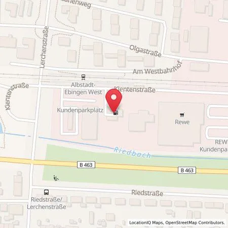 Karte Supermarkt-Tankstelle