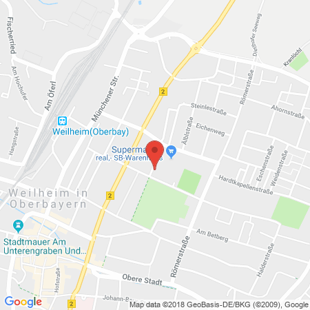 Kartenansicht Supermarkt-Tankstelle am real,- Markt