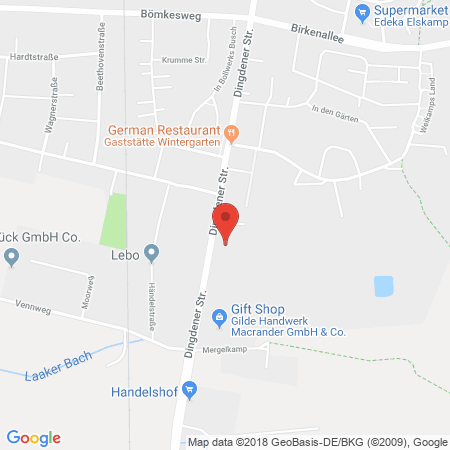 Kartenansicht WEVAG Autohof