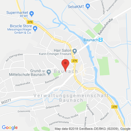 Kartenansicht Kfz-Werkstatt u. Tankstelle Winkler