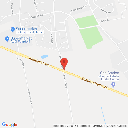 Kartenansicht STAR Tankstelle Hansen