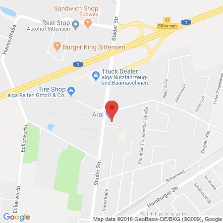 Kartenansicht ARAL