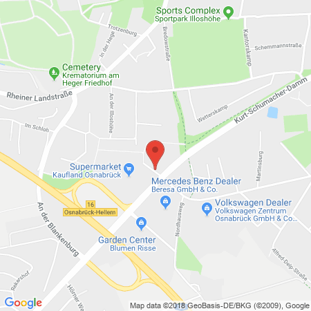 Kartenansicht novo Tankstelle - Ratio Einkaufszentrum