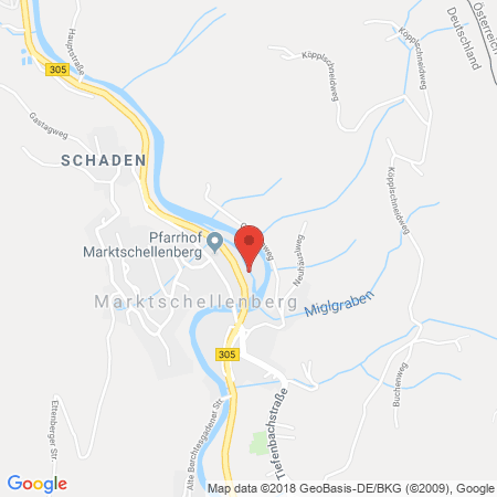 Kartenansicht BFT- Tankstelle Marktschellenberg