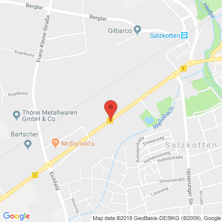 Kartenansicht ARAL