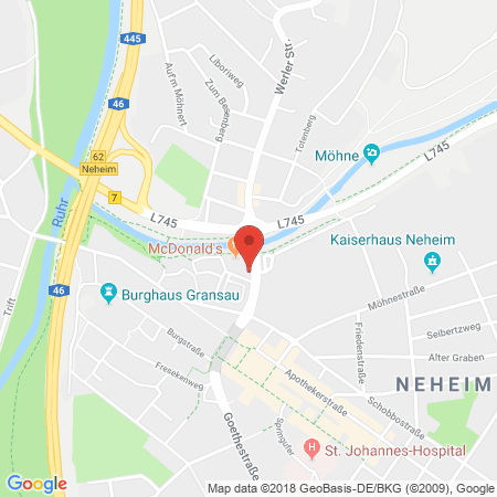 Kartenansicht Westfalen