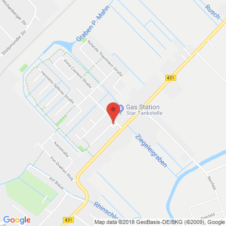 Kartenansicht Star Tankstelle Bünning