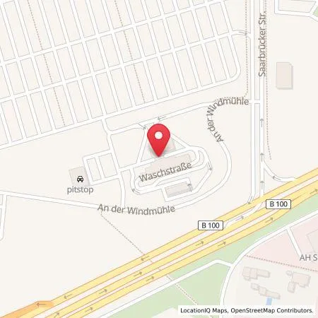 Karte Supermarkt-Tankstelle